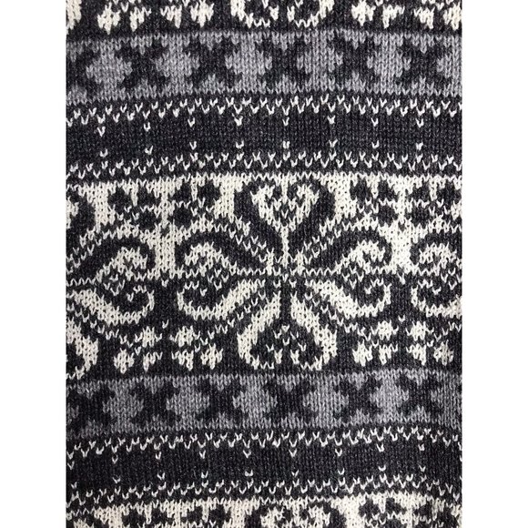 Vintage Woolrich Cardigan Sweater Women's Large Nordic Fair Isle Metal Clasps - Picture 10 of 10